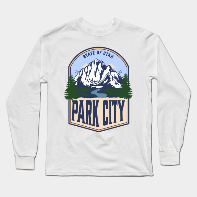 Park City Utah Vintage Mountain Long Sleeve T-Shirt by alvarsprints